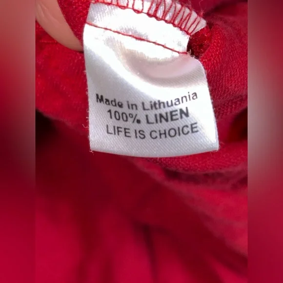 FLAX Designs Linen Shift Patch Pockets Dress - Picture 4 of 6